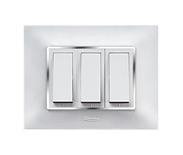 T Line White to Chrome Modular Plates